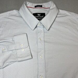 Butter Cloth Long Sleeve Shirt Mens XL AOP Geometric Slim Fit Icy Cotton